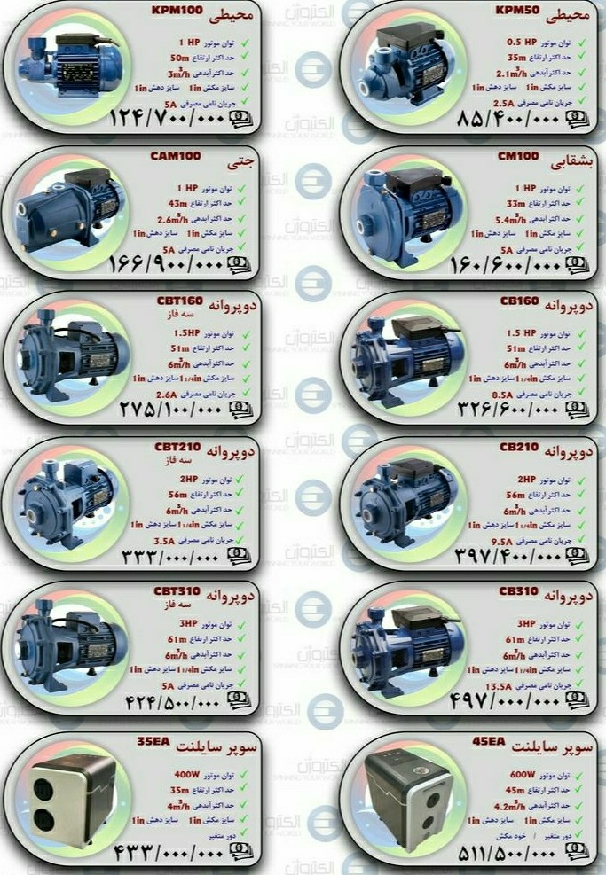 پمپ ۲اسب الکتروژن CB210